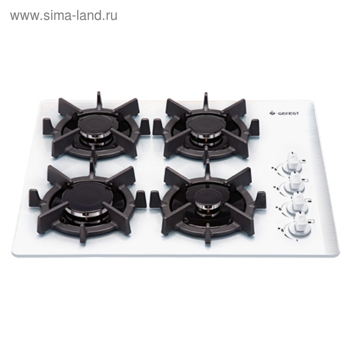 Варочная поверхность Gefest СГ СВН 2230К11, газовая, 4 конфорки, белая - Фото 1