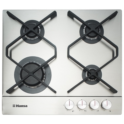 Варочная поверхность Hansa BHGI631500, газовая, 4 конфорки, серебристая
