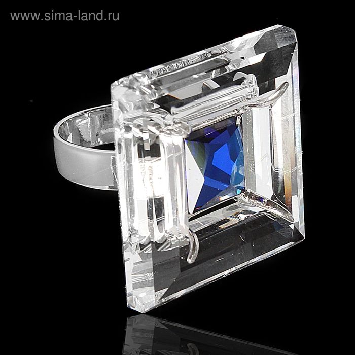 Кольцо "Проксима", размер 17, цвет голубой в серебре - Фото 1