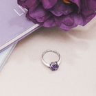 Кольцо "Нафа", размер 18, цвет фиолетовый в черненом серебре - Фото 2