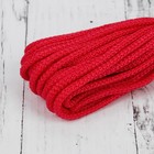 Шнур для плетения вязаный, d=4мм, 20±1м, цвет красный - Фото 2