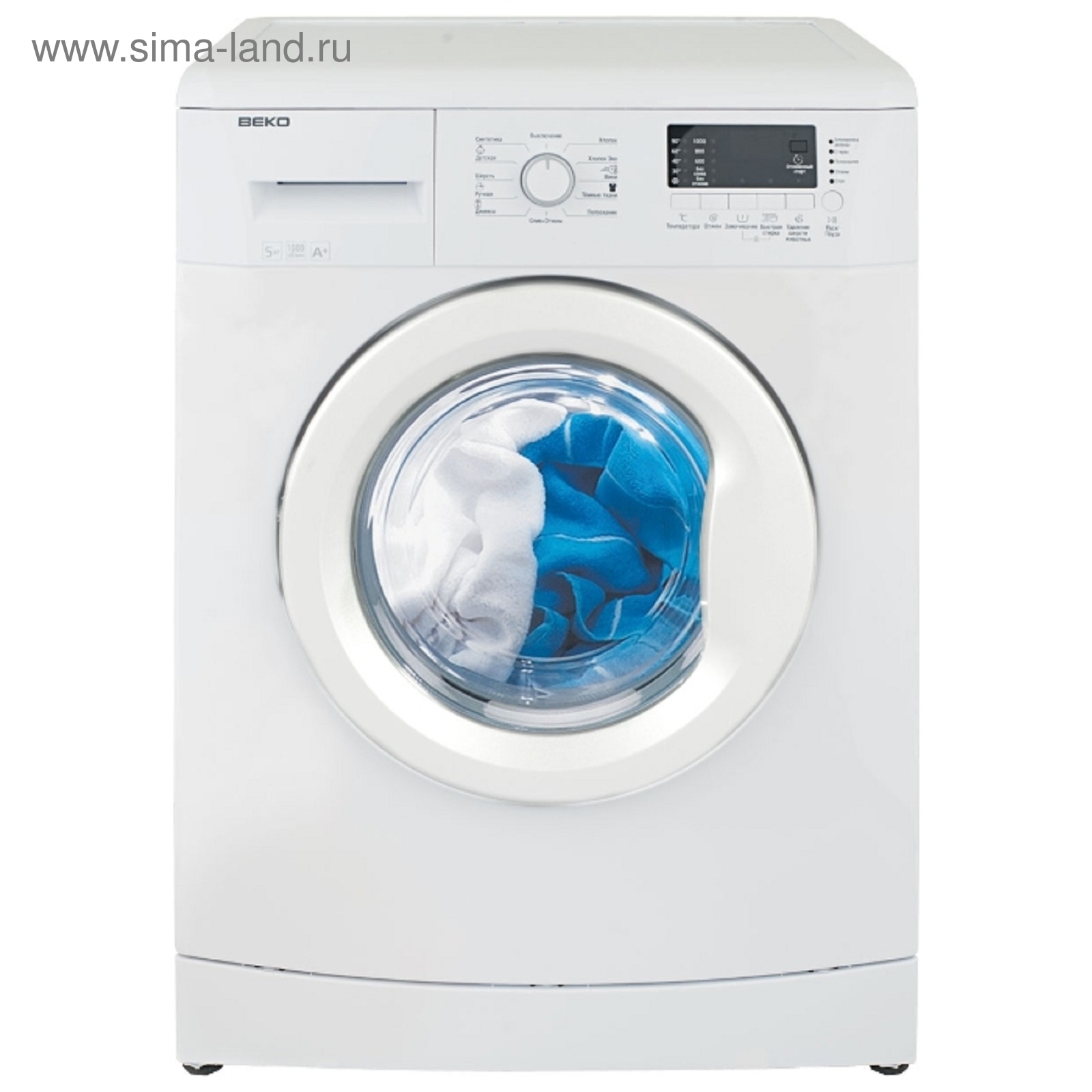 Стиральная машина Beko WKB 51031 PTMA, класс А+, 1000 об/мин, 5 кг, белая