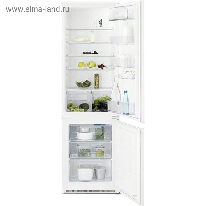 Холодильник Electrolux ENN92801BW, встраиваемый, двухкамерный, класс А+, 268 л, белый - Фото 1