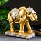 Фигура "Слон средний" бронза/серебро 31х12х27см - фото 317918543