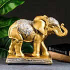 Фигура "Слон средний" бронза/серебро 31х12х27см - Фото 2