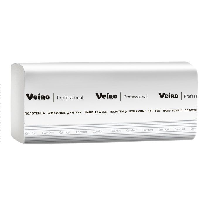 Полотенца для рук Veiro Professional Comfort KV210, V-сложение, 1 слой, 250 листов