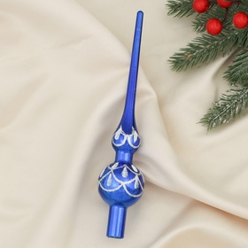 Верхушка на елку «Узоры» 20 см, синий (комплект 2 шт)
