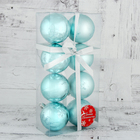 Набор шаров пластик d-6 см, 8 шт "Снежиночки" - Фото 2