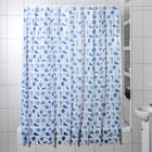 Штора для ванной «Ракушки», 180×180 см, белая - Фото 1