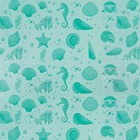 Штора для ванной «Ракушки», 180×180 см, полиэтилен, цвет зелёный - Фото 2