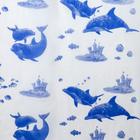 Штора для ванной «Дельфины», 180×180 см, цвет белый - Фото 2