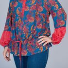 Блуза женская, размер 50, рост 170 см, цвет огурцы (арт. Y1163-0238 С+) - Фото 7