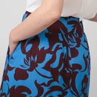 Юбка женская, размер 56, рост 170 см, цвет сине-коричневые цветы (арт. Y1161-0131 С+) - Фото 5