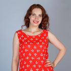 Блуза женская, размер 50, рост 170 см, цвет красный белый якорь (арт. Y1155-0230 С+) - Фото 5