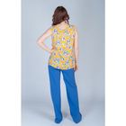 Блуза женская, размер 48, рост 170 см, цвет голубые цветы на желтом (арт. B1390-0970) - Фото 5