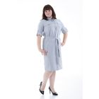 Платье-рубашка женское, цвет серый в полоску, размер 52, рост 170 - Фото 1