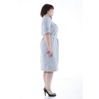 Платье-рубашка женское, цвет серый в полоску, размер 52, рост 170 - Фото 4