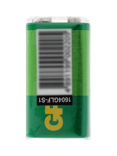 Батарейка солевая GP Greencell Extra Heavy Duty, 6F22-1S, 9 В, крона, спайка, 1 шт.