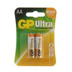 Батарейка алкалиновая GP Ultra, AA, LR6-2BL, 1.5В, блистер, 2 шт. - фото 3621568