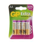 Батарейка алкалиновая GP Extra, AA, LR6-4BL, 1.5В, блистер, 4 шт. - Фото 1