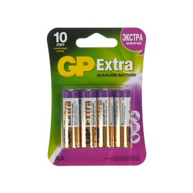 Батарейка алкалиновая GP Extra, AA, LR6-4BL, 1.5В, блистер, 4 шт.