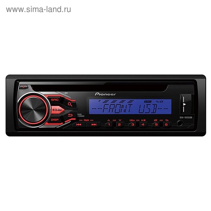 Автомагнитола CD Pioneer DEH-1800UBB 1DIN 4x50Вт - Фото 1