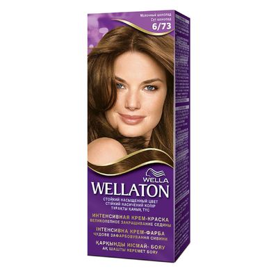 Крем-краска Wellaton "Молочный шоколад 6/73", 60 мл