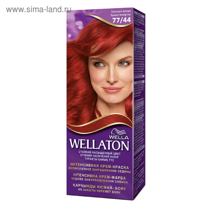 Крем-краска Wellaton "Красный вулкан 77/44", 60 мл - Фото 1