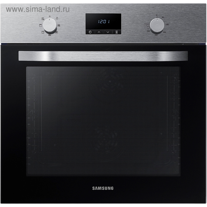 Духовой шкаф Samsung NV 70 K 1340 BS, электрический, 70 л, функция гриля, серебристый - Фото 1