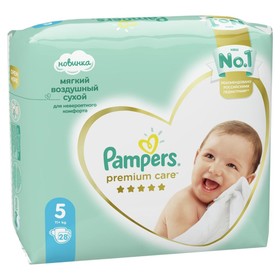

Подгузники Pampers Premium Care Размер 5, 28 шт.