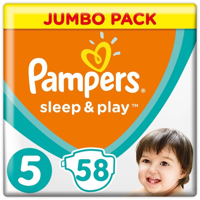 Подгузники Pampers Sleep & Play, размер 5, 58 шт. - Фото 1