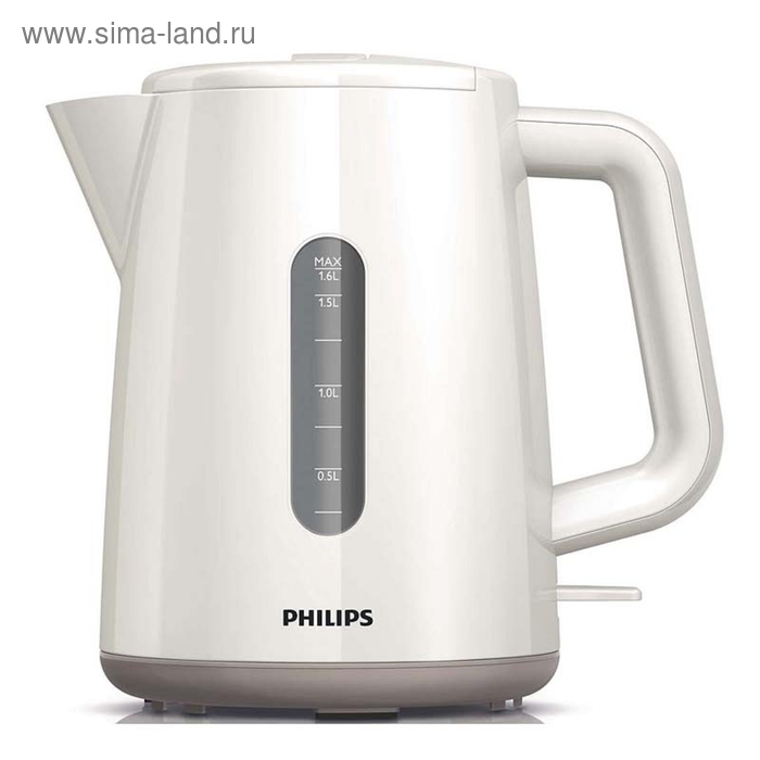 Чайник электрический Philips HD9300/00, пластик, 1.5 л, 2400 Вт, белый - Фото 1