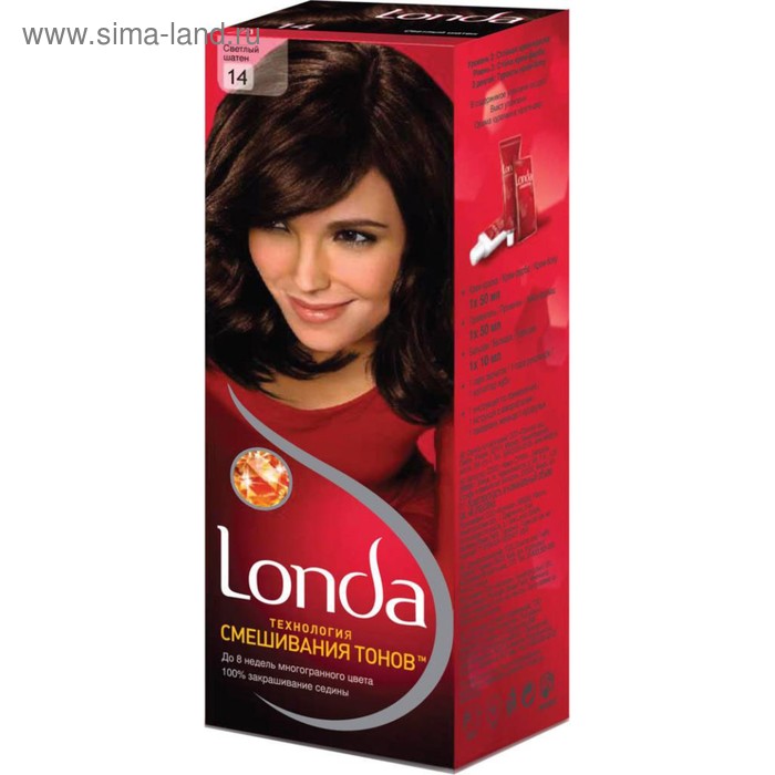 Крем-краска для волос Londa "Светлый шатен: 14", 60 мл - Фото 1