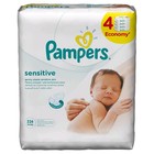 Детские влажные салфетки Pampers Sensitive, сменный блок, 4×56 шт - Фото 2