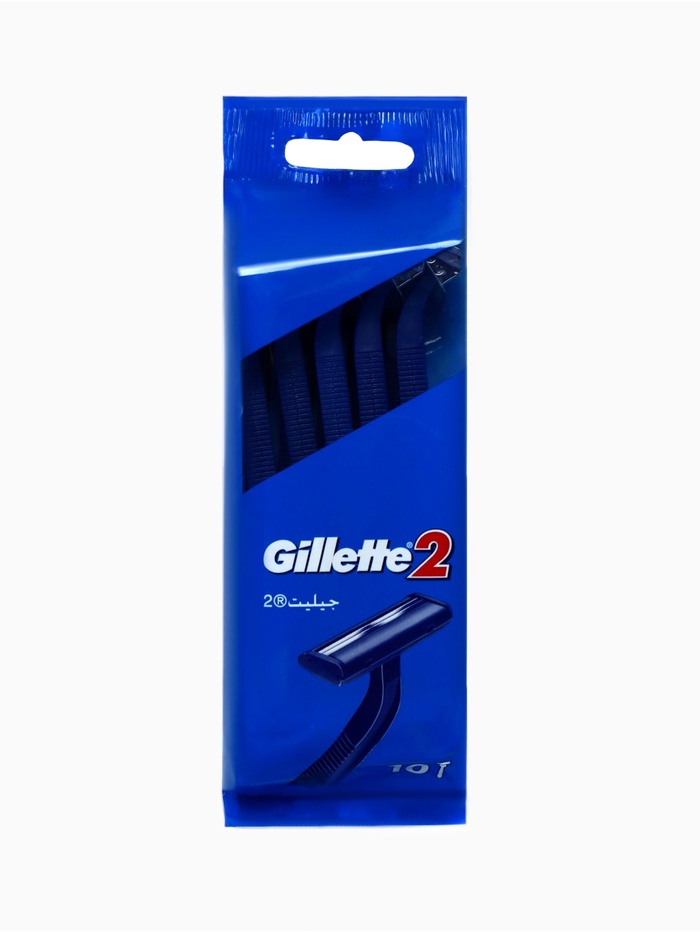 Бритвенные станки одноразовые Gillette 2, 2 лезвия, 10 шт. - Фото 1