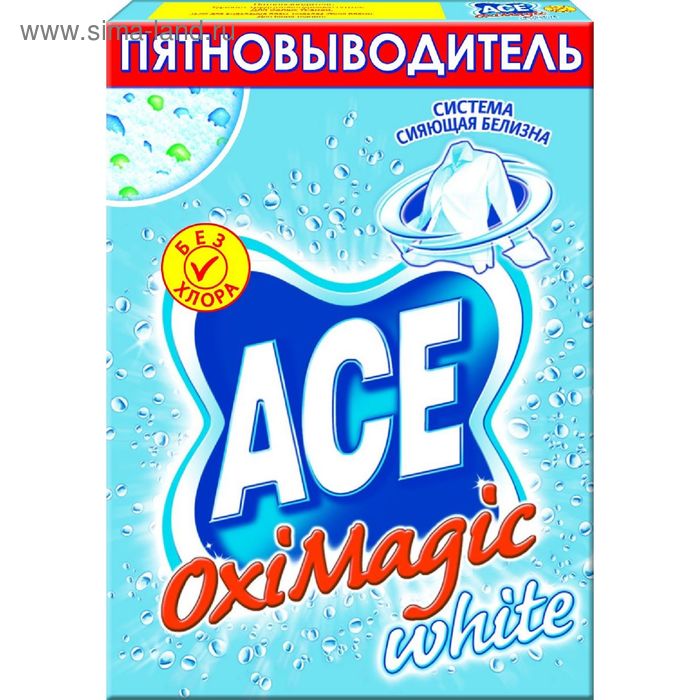 Пятновыводитель АСЕ OxiMagic white для белого белья, 500 г - Фото 1