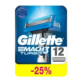 Сменные кассеты для бритья Gillette Mach3 Turbo, 12 шт. 1544137