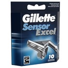 Сменные кассеты для бритья Gillette Sensor Excel, 10 шт. - Фото 3