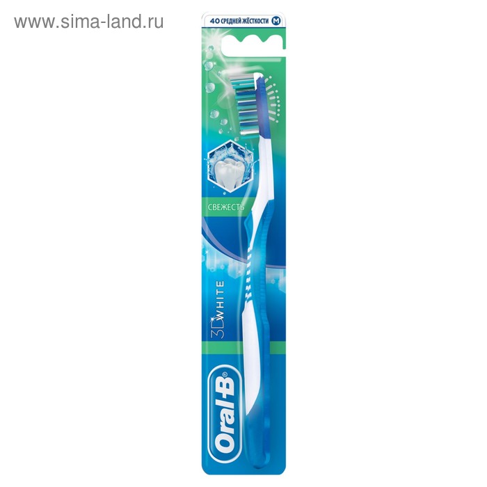 Зубная щётка Oral-B 3D White "Свежесть", средней жёсткости, 1 шт - Фото 1