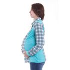 Блузка для беременных, размер 46, рост 168 см, цвет бирюзовый (арт. 30818973) - Фото 3