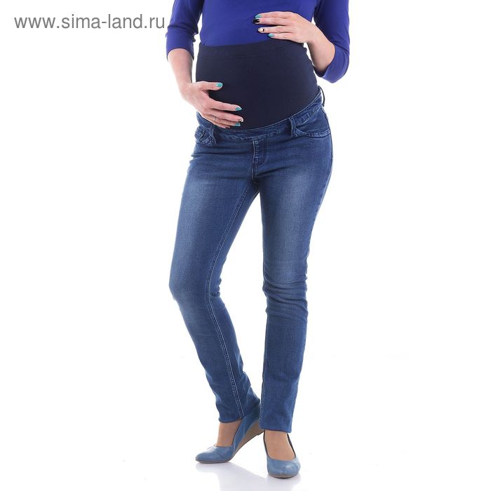 Джинсы для беременных, размер 46, рост 168 см, цвет синий (арт. 12444204) - Фото 1
