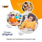 Набор ручек шариковых, BIC Orange Fine, 4 штуки, узел 0.8 мм, чернила синие, черные, красные, зелёные, тонкое письмо, оранжевый корпус, увеличенный ресурс длины письма - Фото 5