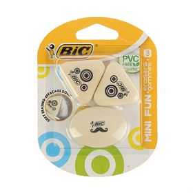 Набор ластиков 3 штуки BIC Mini Fun, блистер 1529608