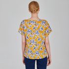 Блуза женская, размер 50, рост 170 см, цвет голубые цветы на желтом (арт. B1390-0869 С+) - Фото 3