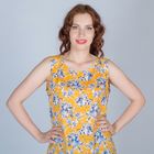 Блуза женская, размер 46, рост 170 см, цвет голубые цветы на желтом (арт. B1390-0970) - Фото 6