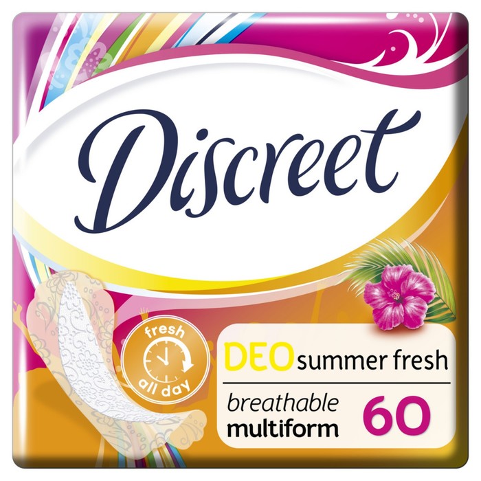 Ежедневные прокладки Discreet Deo Summer Fresh Multiform, 60 шт. - Фото 1