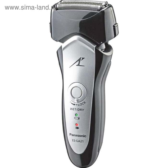 Электробритва Panasonic ES-GA21-S820, сеточная, сухое/влажное бритьё, чёрно-серебристая - Фото 1