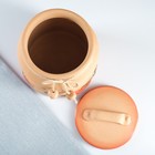 Банка для хранения сухофруктов «Борисовская керамика», 1 л, с отверстиями для вентиляции, персиковая - Фото 3