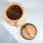 Банка для чеснока Борисовская керамика «Ретро», 1 л, 16×11.5 см, бежевый - Фото 4