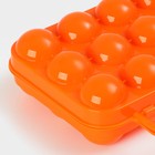 Контейнер для хранения яиц с ручкой, 20×7 см, 12 ячеек, цвет МИКС - Фото 9
